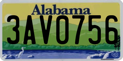 AL license plate 3AV0756