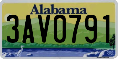 AL license plate 3AV0791