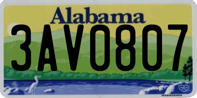 AL license plate 3AV0807