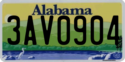 AL license plate 3AV0904