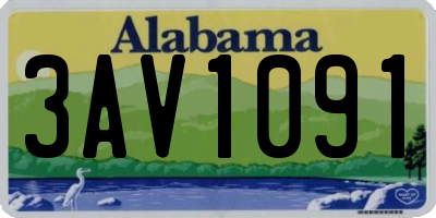 AL license plate 3AV1091