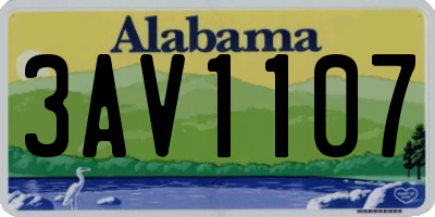AL license plate 3AV1107