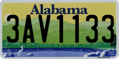 AL license plate 3AV1133