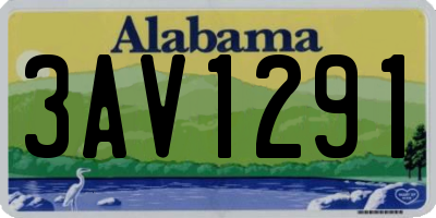 AL license plate 3AV1291