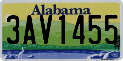 AL license plate 3AV1455