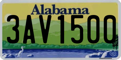 AL license plate 3AV1500