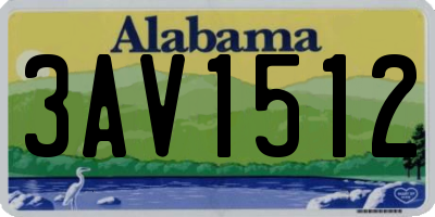 AL license plate 3AV1512
