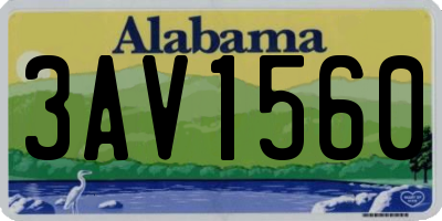 AL license plate 3AV1560