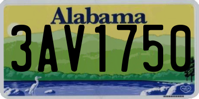 AL license plate 3AV1750