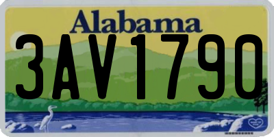 AL license plate 3AV1790