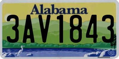 AL license plate 3AV1843