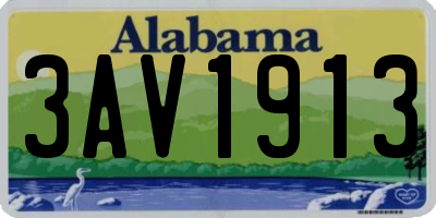 AL license plate 3AV1913