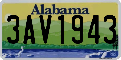 AL license plate 3AV1943
