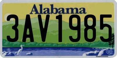 AL license plate 3AV1985