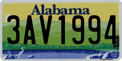 AL license plate 3AV1994
