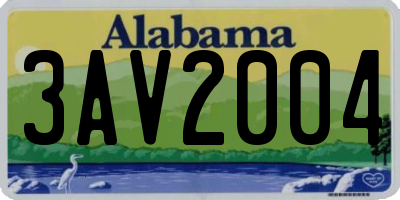 AL license plate 3AV2004