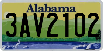 AL license plate 3AV2102