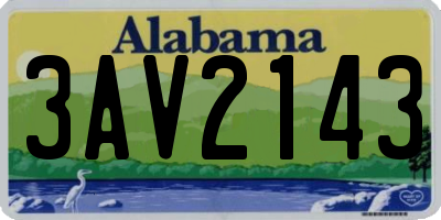 AL license plate 3AV2143