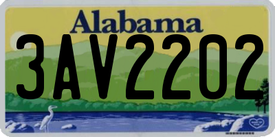 AL license plate 3AV2202