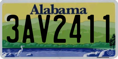 AL license plate 3AV2411