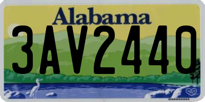 AL license plate 3AV2440