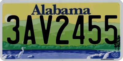AL license plate 3AV2455
