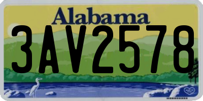 AL license plate 3AV2578