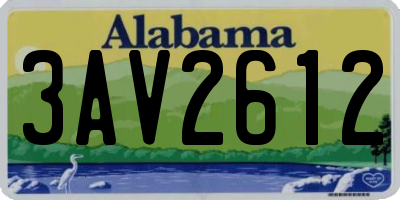 AL license plate 3AV2612