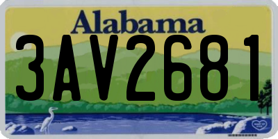 AL license plate 3AV2681