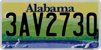 AL license plate 3AV2730