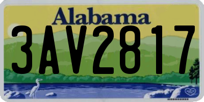 AL license plate 3AV2817