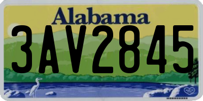 AL license plate 3AV2845