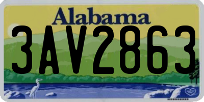 AL license plate 3AV2863