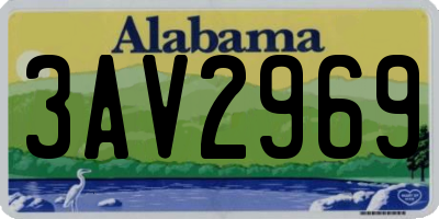 AL license plate 3AV2969