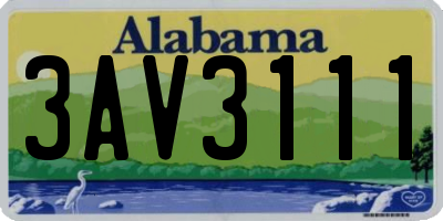AL license plate 3AV3111