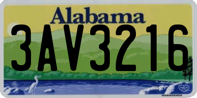 AL license plate 3AV3216