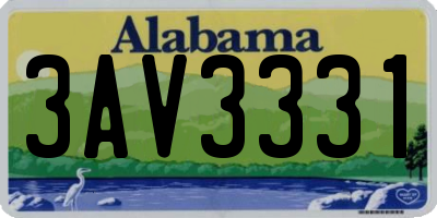 AL license plate 3AV3331