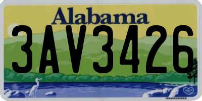 AL license plate 3AV3426