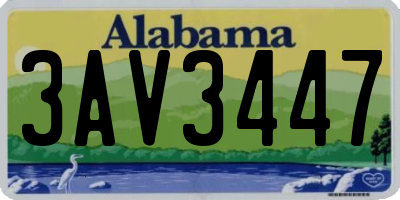 AL license plate 3AV3447