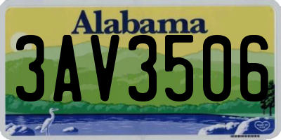 AL license plate 3AV3506