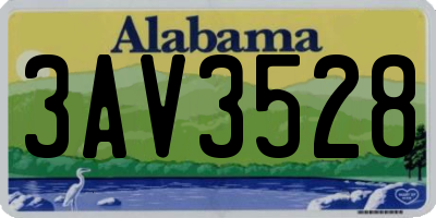 AL license plate 3AV3528