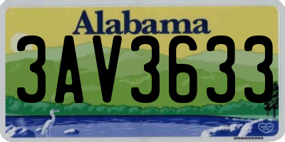 AL license plate 3AV3633