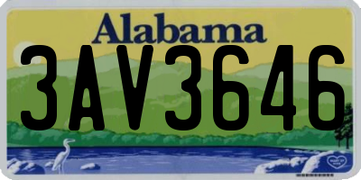 AL license plate 3AV3646