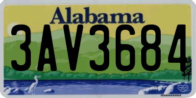 AL license plate 3AV3684