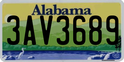 AL license plate 3AV3689