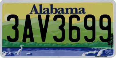 AL license plate 3AV3699
