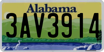AL license plate 3AV3914
