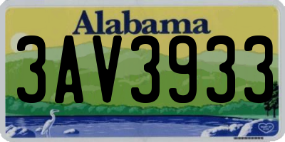 AL license plate 3AV3933