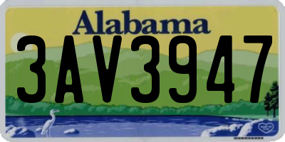 AL license plate 3AV3947