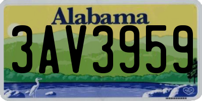AL license plate 3AV3959